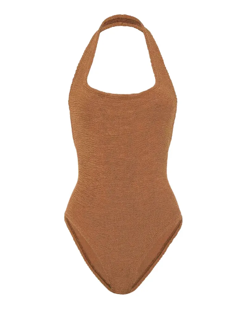 Hunza G Sandy halterneck swimsuit - Braun Braun