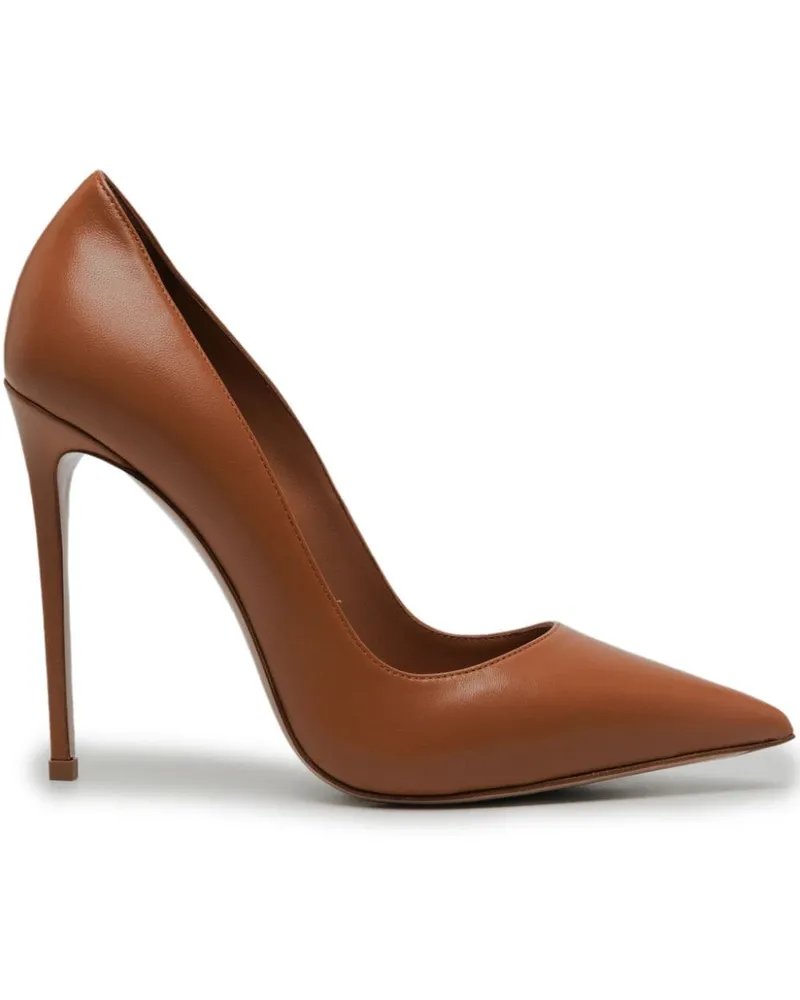 Le Silla Eva Pumps aus Lackleder 120mm - Braun Braun