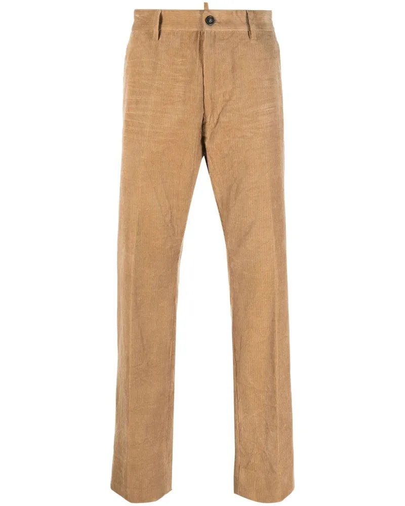 Dsquared2 Straight-Leg-Hose aus Cord - Nude Nude