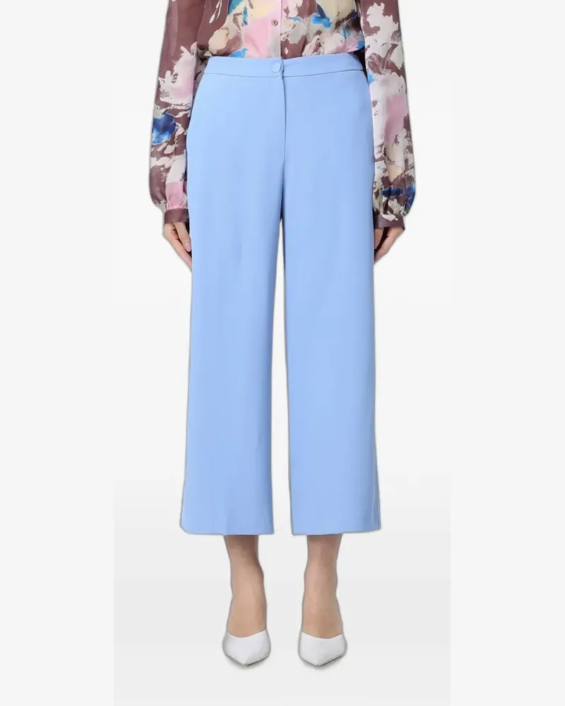 Hanita cropped crêpe trousers - Blau Blau