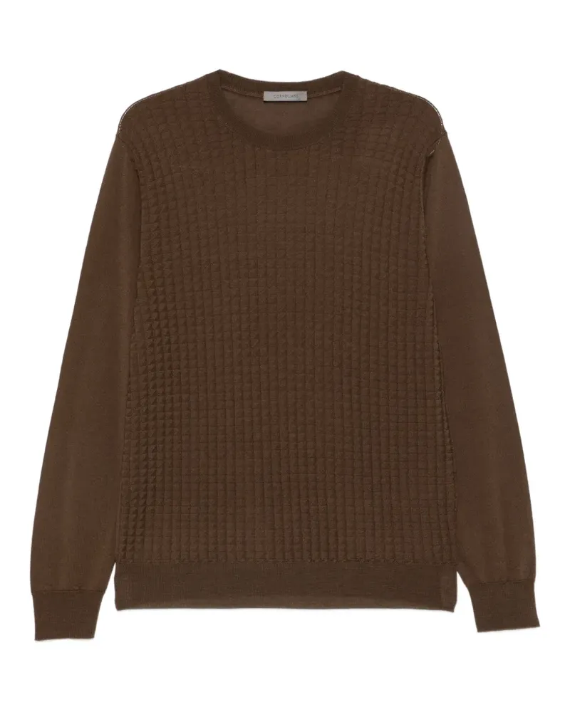 Corneliani Strukturierter Strickpullover - Braun Braun