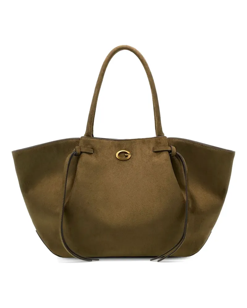 Guess Allegra Tote Bag aus Wildleder - Grün Grün