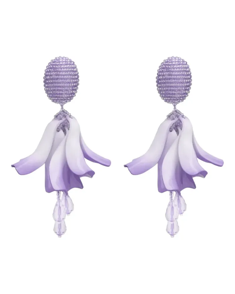 Oscar de la Renta Hängeohrring mit Perlen - Violett Violett