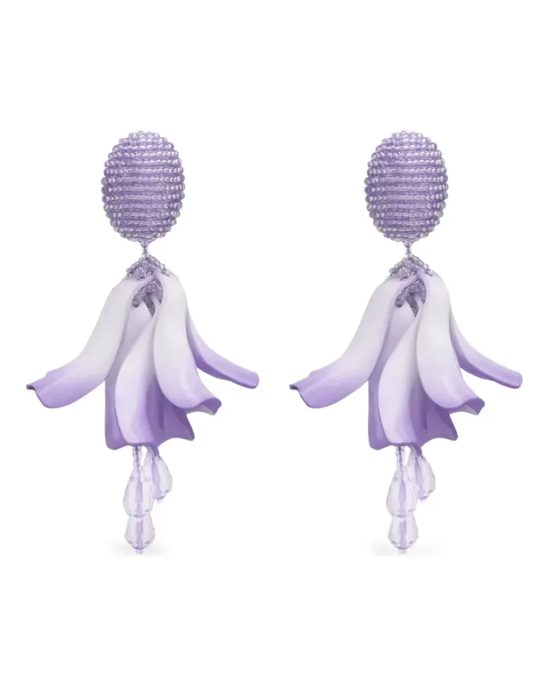 Oscar de la Renta Hängeohrring mit Perlen - Violett Violett