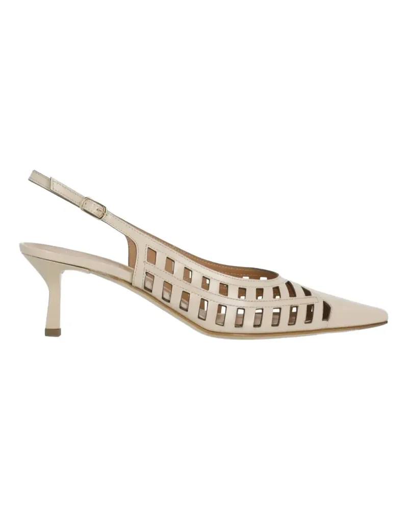 Julie Dee cage-detail slingback pumps - Nude Nude
