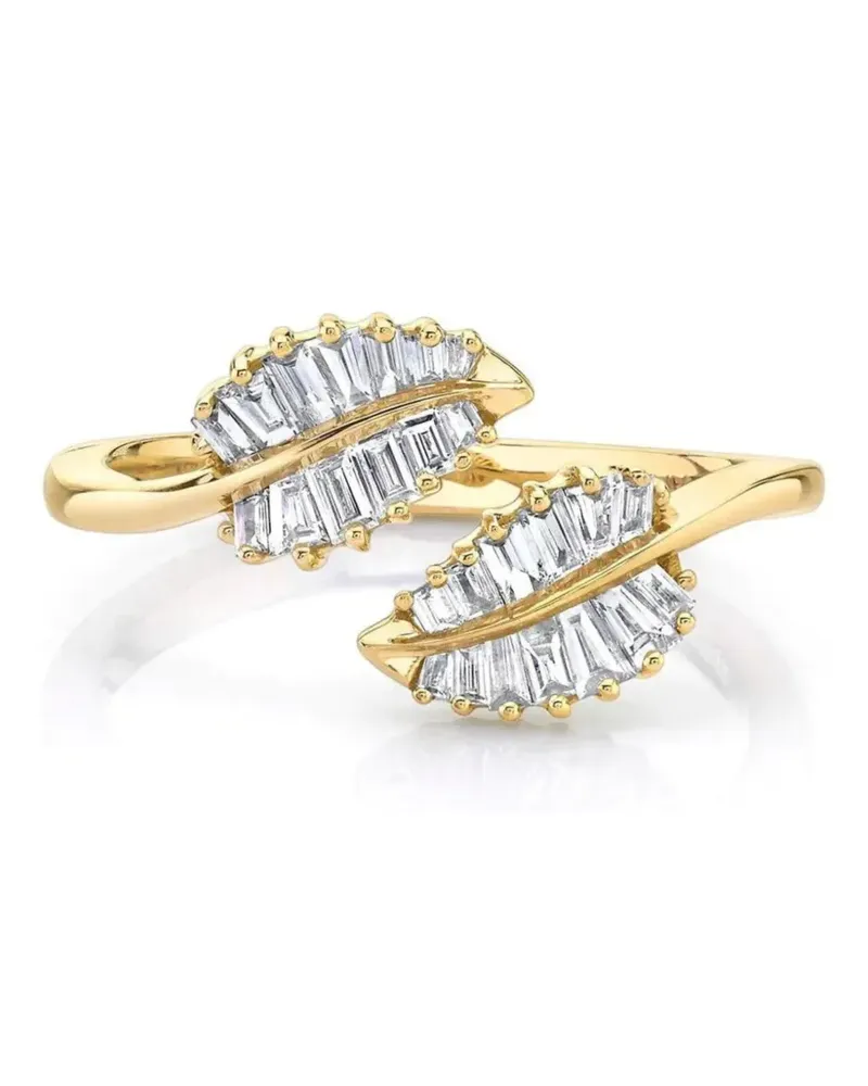 ANITA KO 18kt Palm Leaf Gelbgoldring mit Diamant - YELLOW GOLD Yellow