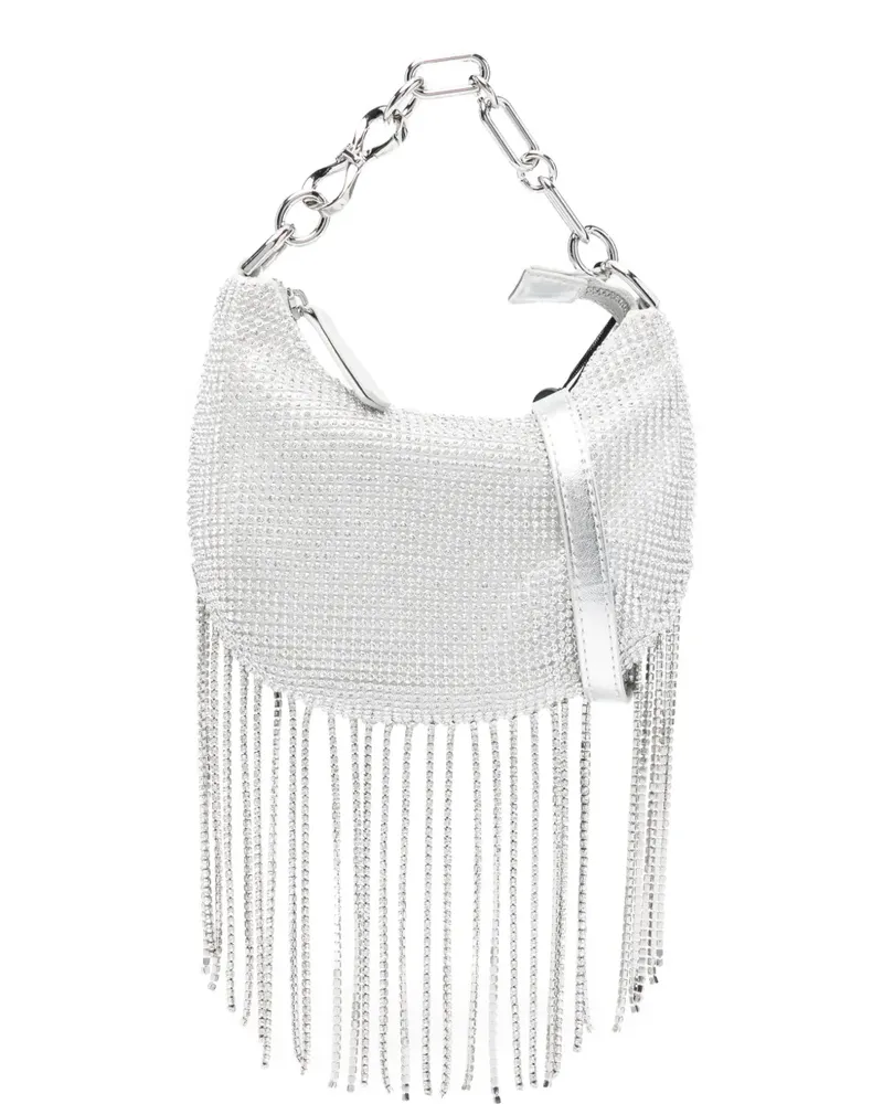 Twin-Set Mini-Tasche mit Fransen - Silber Silber