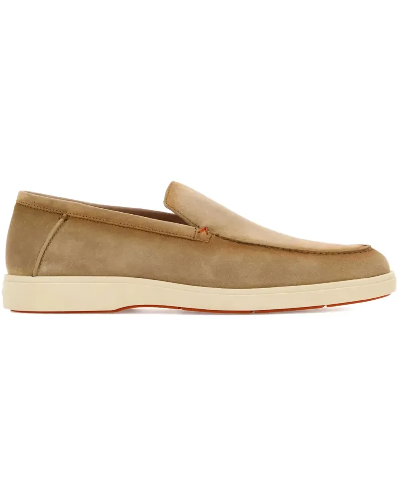 Santoni Loafer aus Wildleder - Braun Braun
