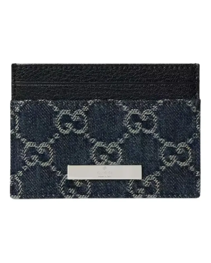 Gucci Kartenetui mit -Schild - Blau Blau