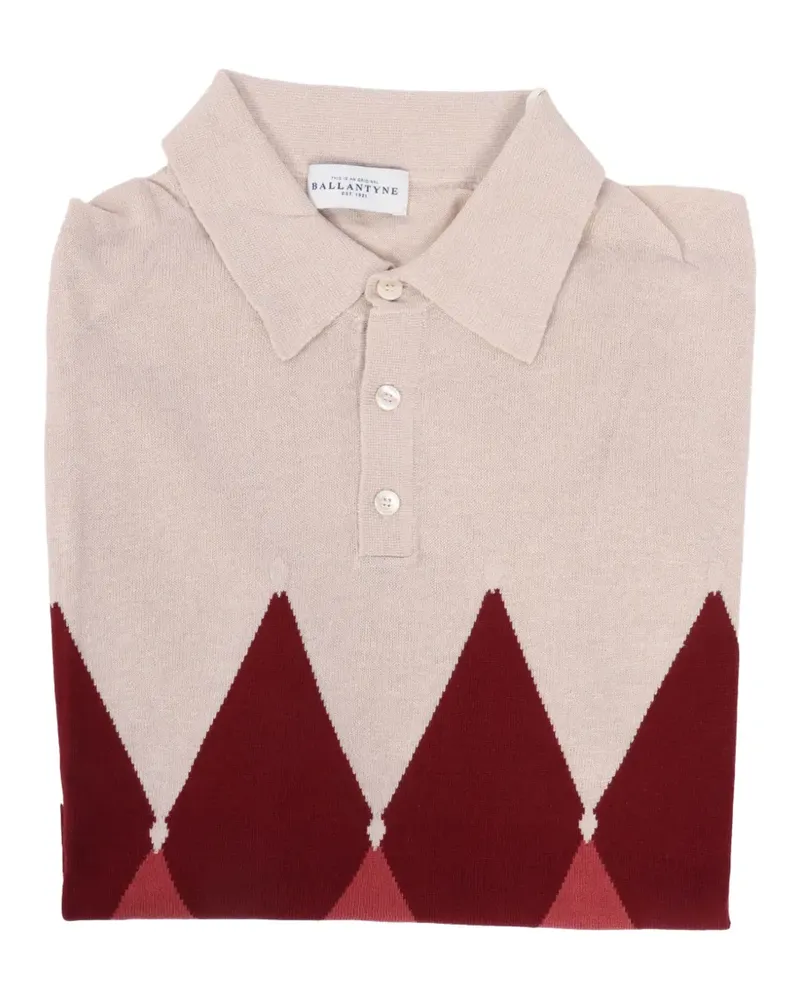 Ballantyne argyle-pattern short-sleeves polo shirt - Rosa Rosa