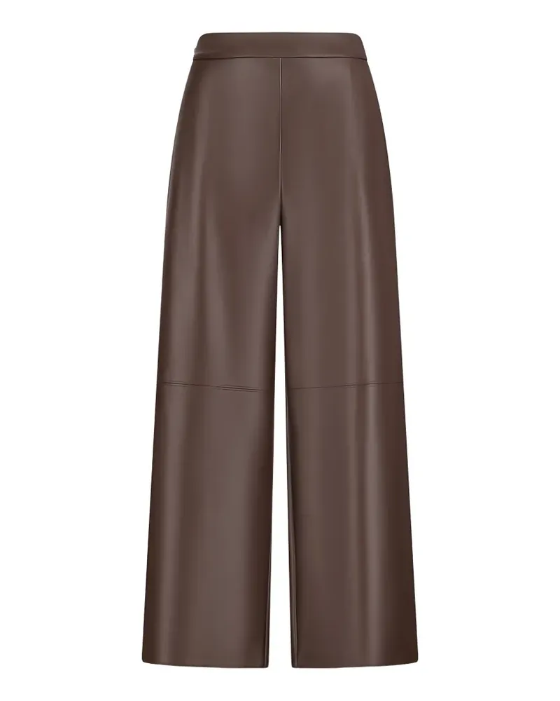 Max Mara Max Mara Palazzohose mit elastischem Bund - Braun Braun