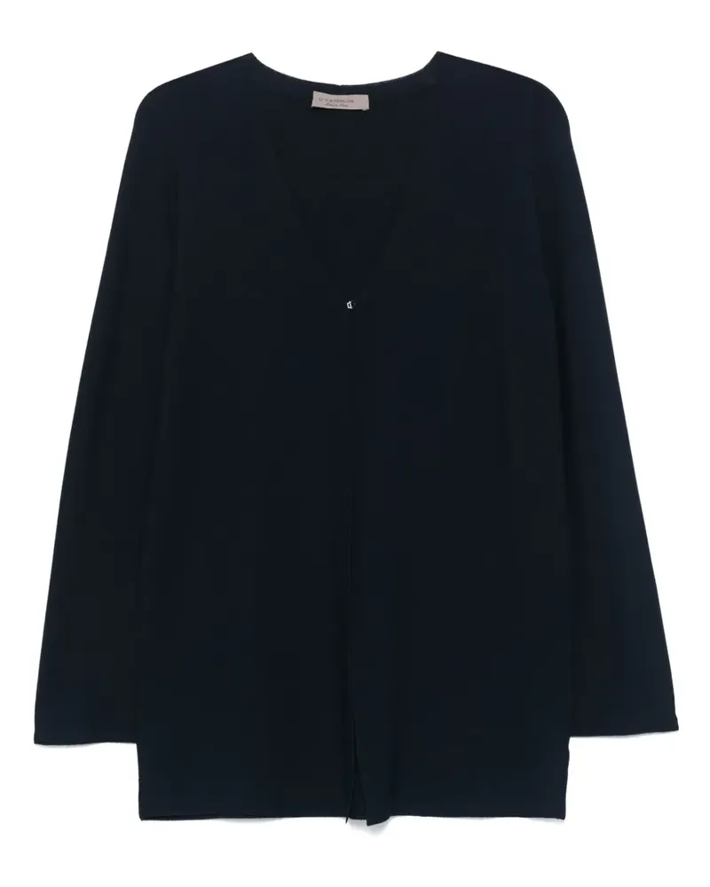 D.EXTERIOR Fein gestrickter Cardigan - Blau Blau
