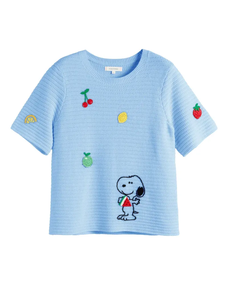Chinti & Parker T-Shirt mit Snoopy-Print - Blau Blau