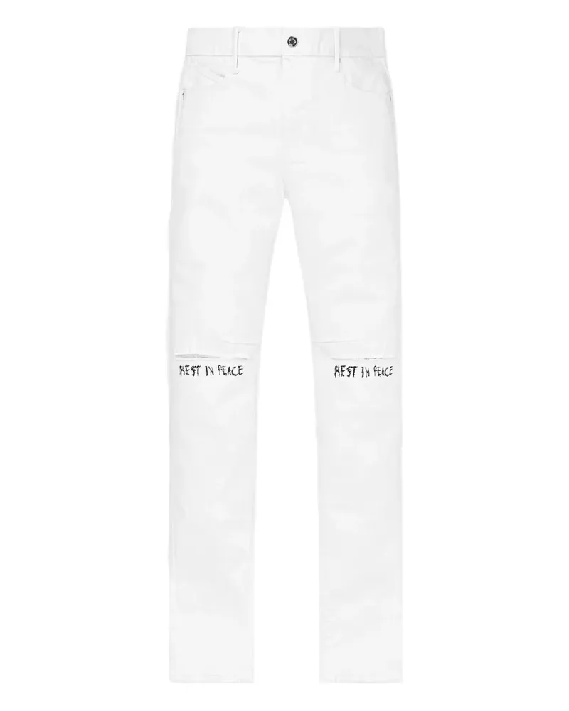 RTA Bryant Rest in Peace Jeans - Weiß Weiß