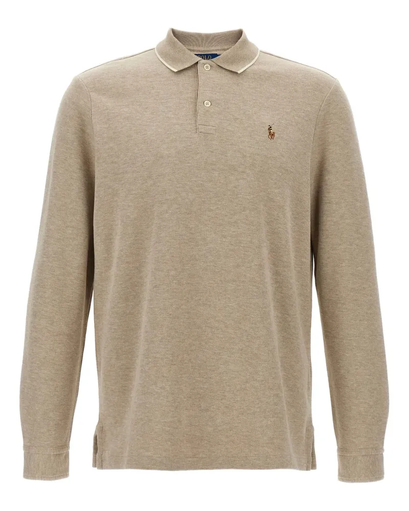 Ralph Lauren Langärmeliges Poloshirt - Nude Nude
