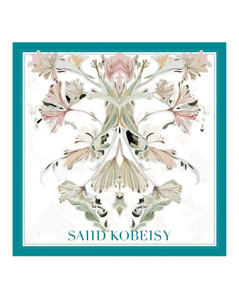 Saiid Kobeisy medium floral scarf - Weiß Weiß