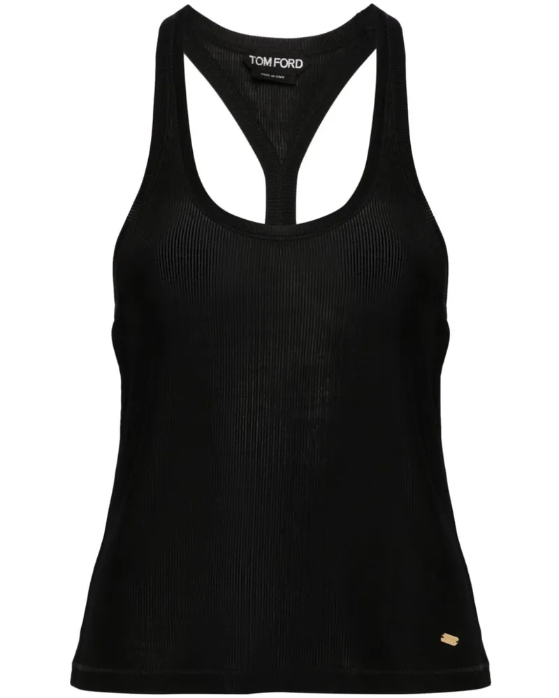 Tom Ford Geripptes Trägershirt - Schwarz Schwarz