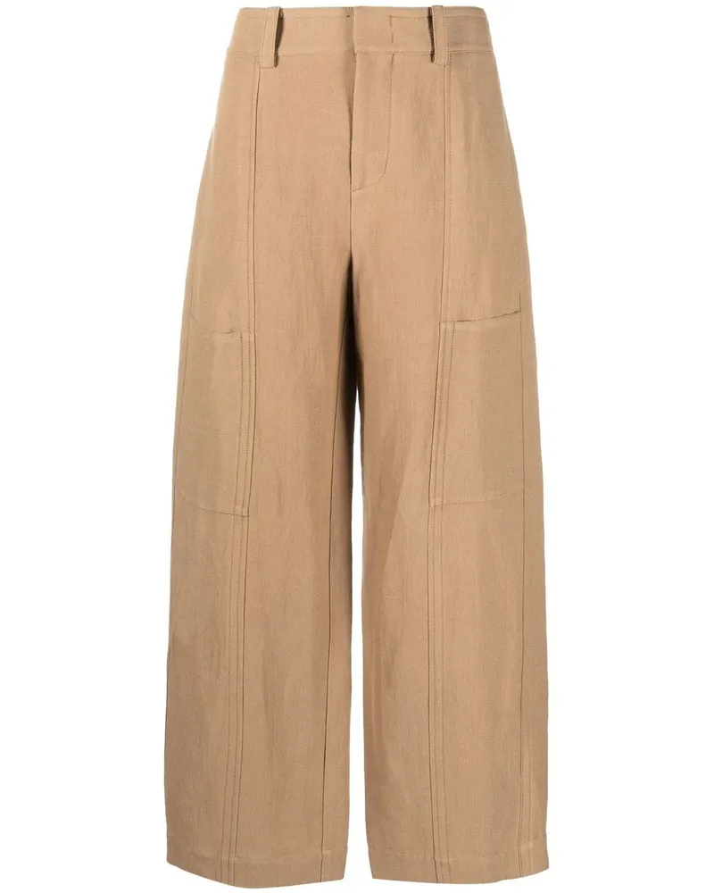 Vince Weite Hose mit Patch - Braun Braun
