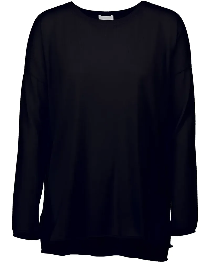 ALLUDE Pullover mit Rundhalsausschnitt - Blau Blau