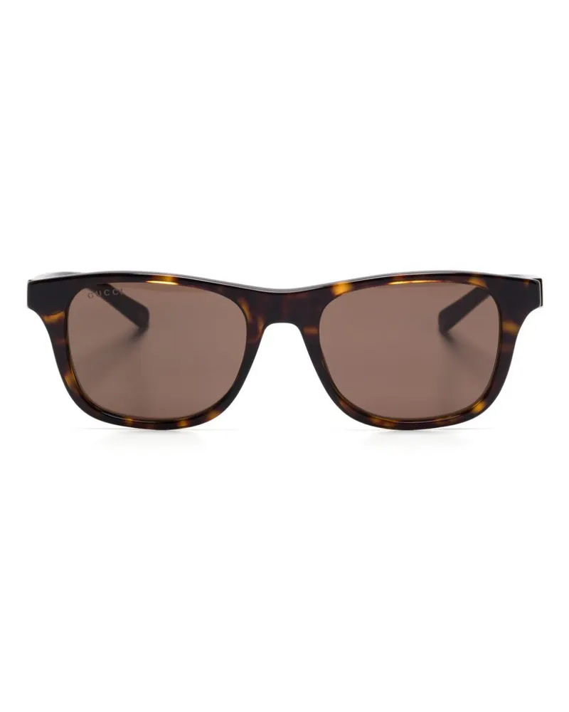 Gucci Sonnenbrille mit eckigem Gestell - Braun Braun