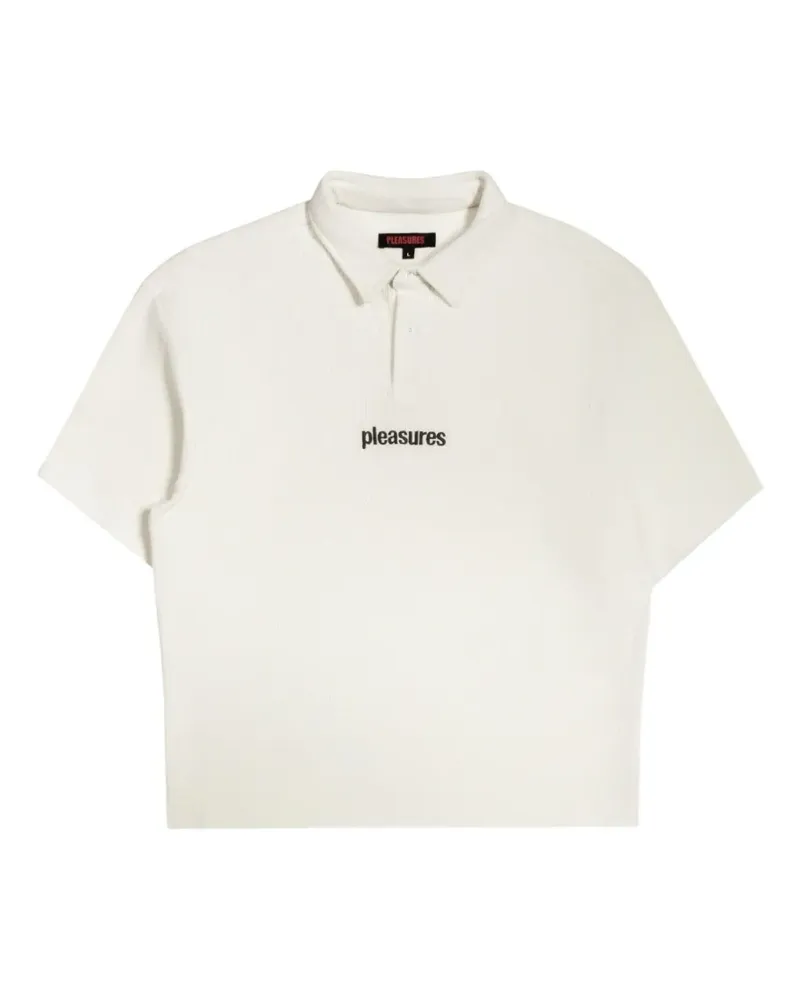 PLEASURES Poloshirt mit Logo-Stickerei - Nude Nude