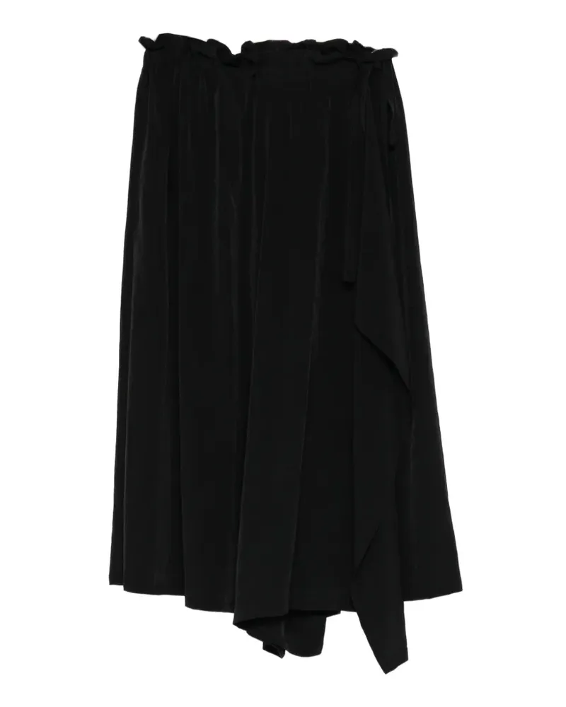 Yohji Yamamoto Drapierter Rock - Schwarz Schwarz