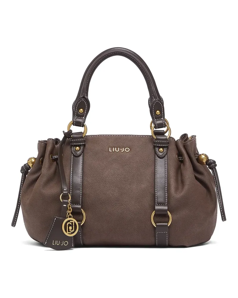 Liu Jo large logo-charm tote bag - Braun Braun