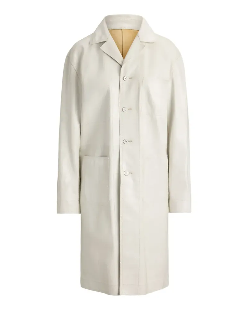 Ralph Lauren leather coatcracked-effect - Nude Nude