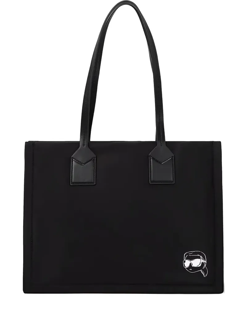 Karl Lagerfeld Mittelgroße Ikon Tote Bag - Schwarz Schwarz
