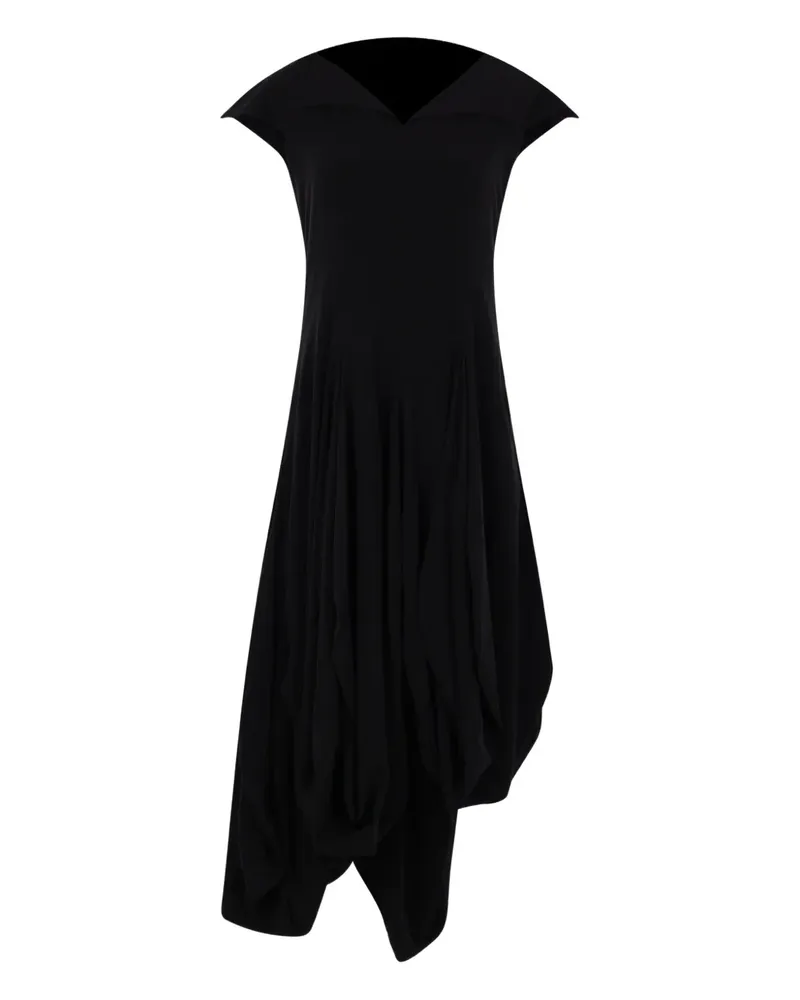 Yohji Yamamoto asymmetric-hem dress - Schwarz Schwarz