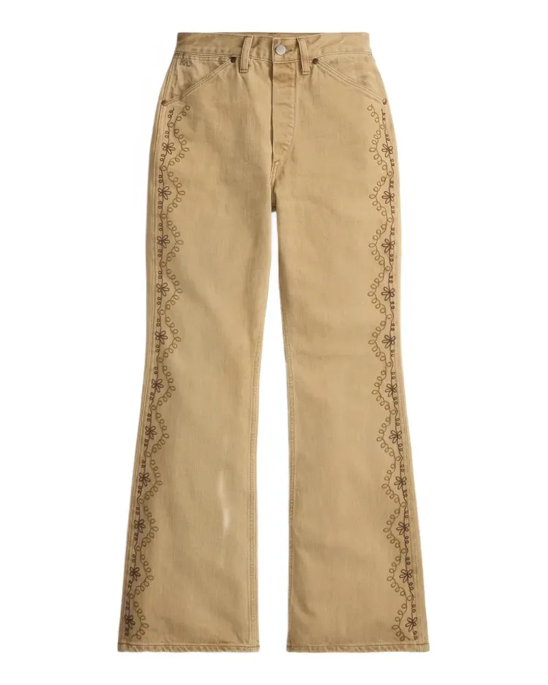 Ralph Lauren Hose mit Blumen-Stickerei - Nude Nude