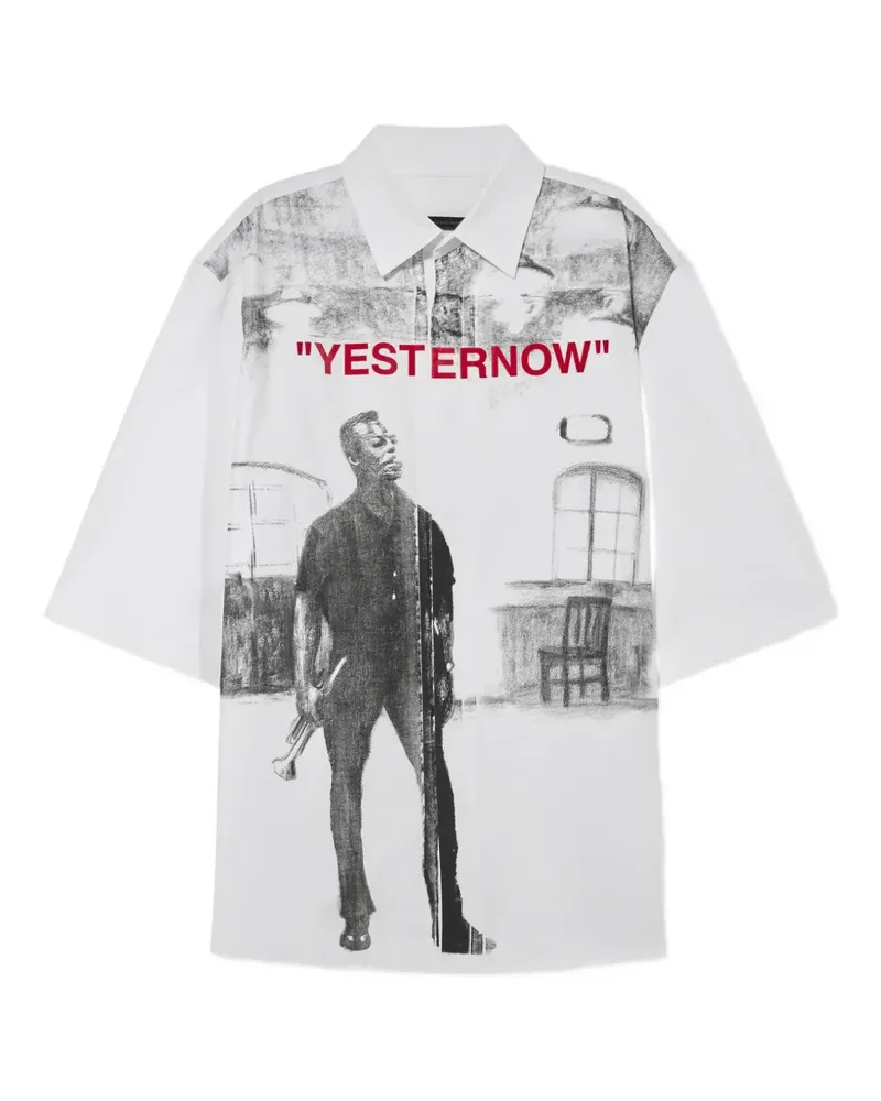 OFF-WHITE Mr. Davis Yesternow Hemd - Weiß Weiß