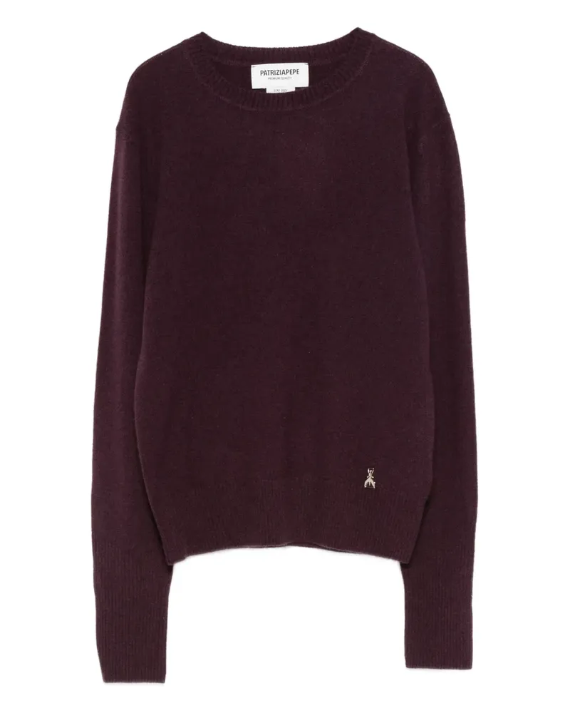 Patrizia Pepe Kaschmirpullover mit Logo-Schild - Violett Violett