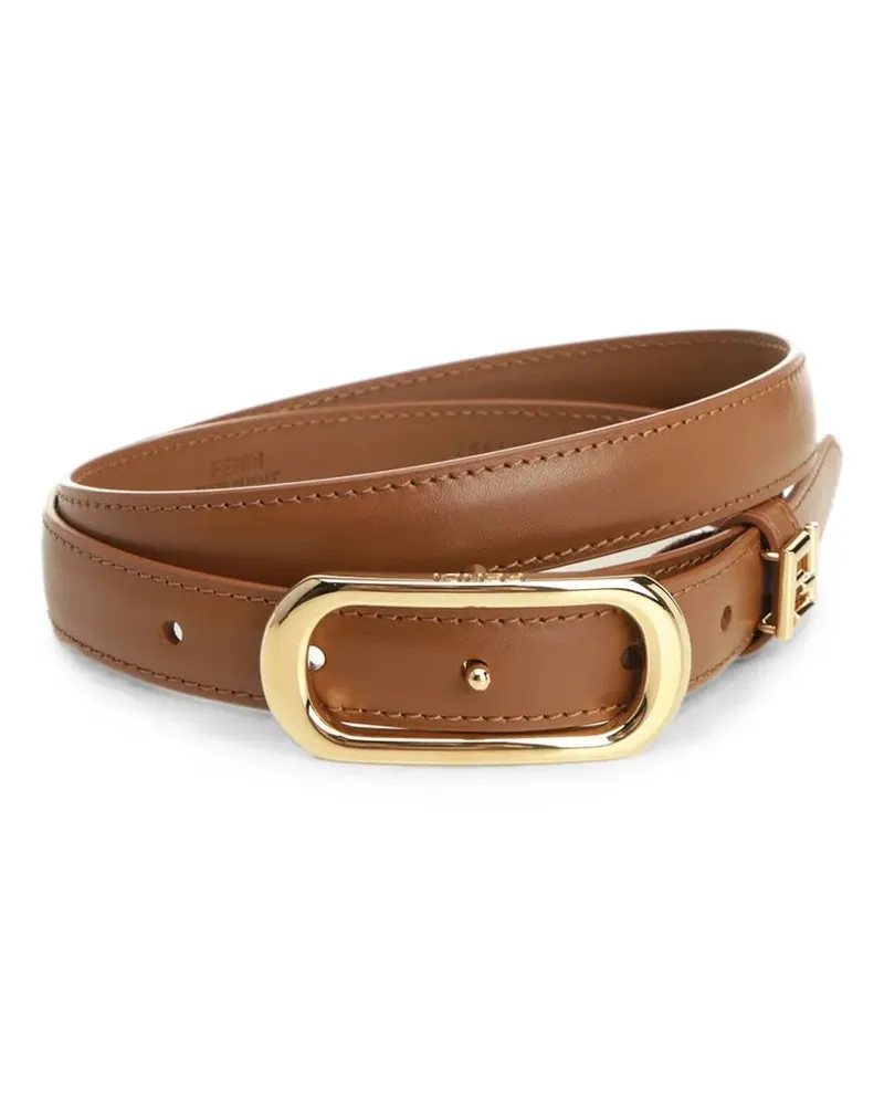 Fendi FF leather belt - Braun Braun