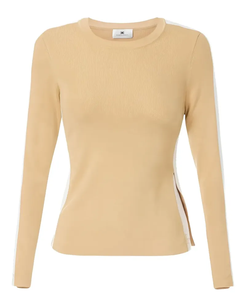 Elisabetta Franchi Gestreiftes Stricktop - Nude Nude