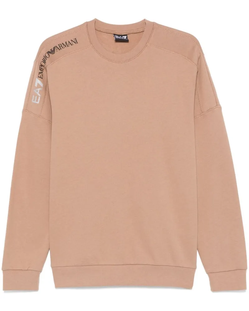 EA7 Sweatshirt mit Logo-Applikation - Braun Braun