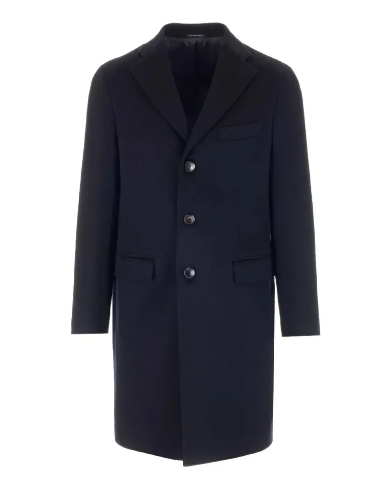 Al Duca D’Aosta 1902 single-breasted cashmere coat - Blau Blau