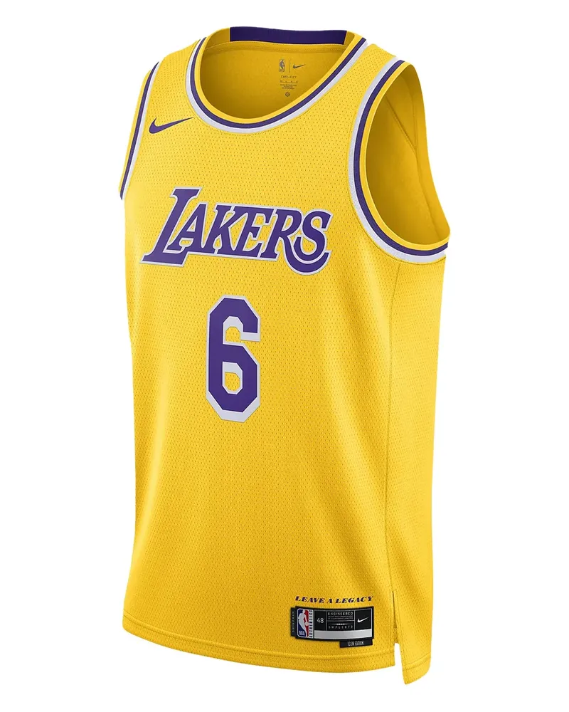 Nike NBA La Lakers Icon Edition LeBron James 2022/23 Trikot - Gelb Gelb