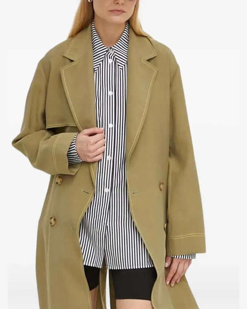 Paul Smith belted stitching coat - Grün Grün