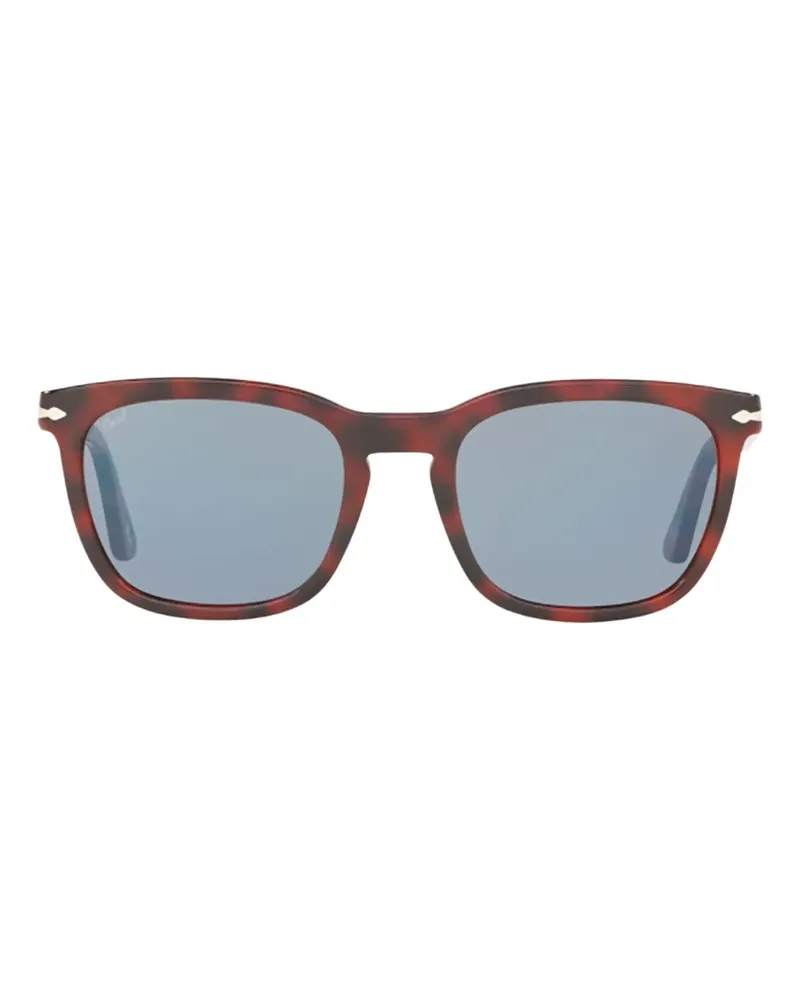 Persol Eckige PO3193S Sonnenbrille in Schildpattoptik - Rot Rot