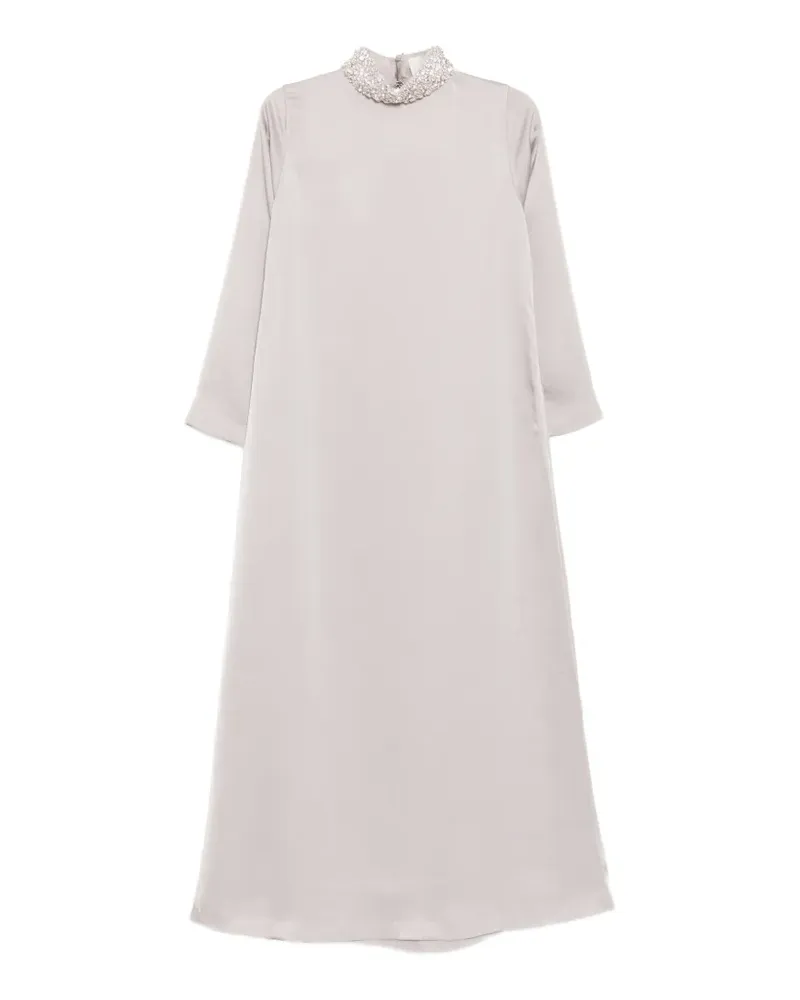 SHATHA ESSA Maxikleid mit Kristallverzierung - Grau Grau