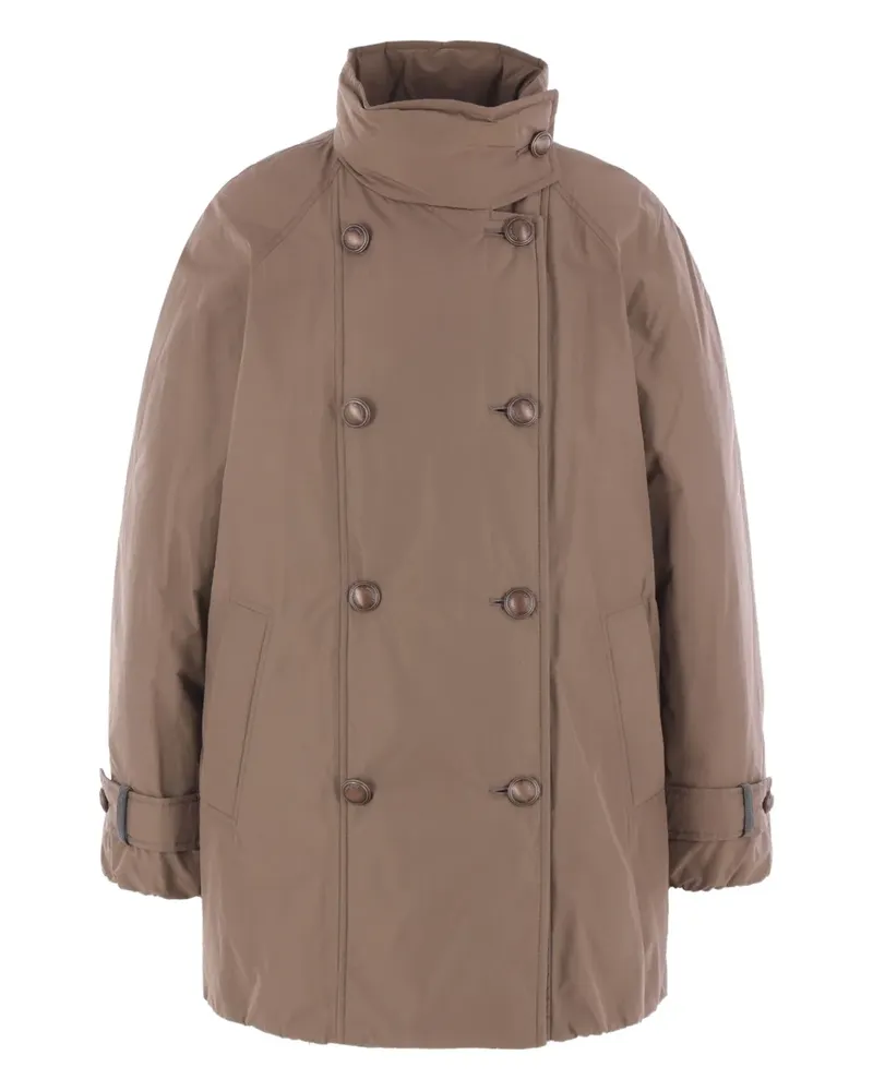 Brunello Cucinelli Doppelreihiger Mantel - Braun Braun