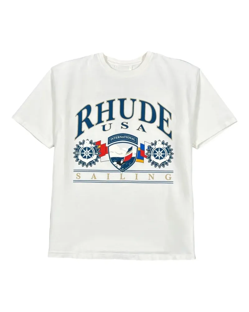 RHUDE USA Sailing Icon Tee "'White'" - Nude Nude