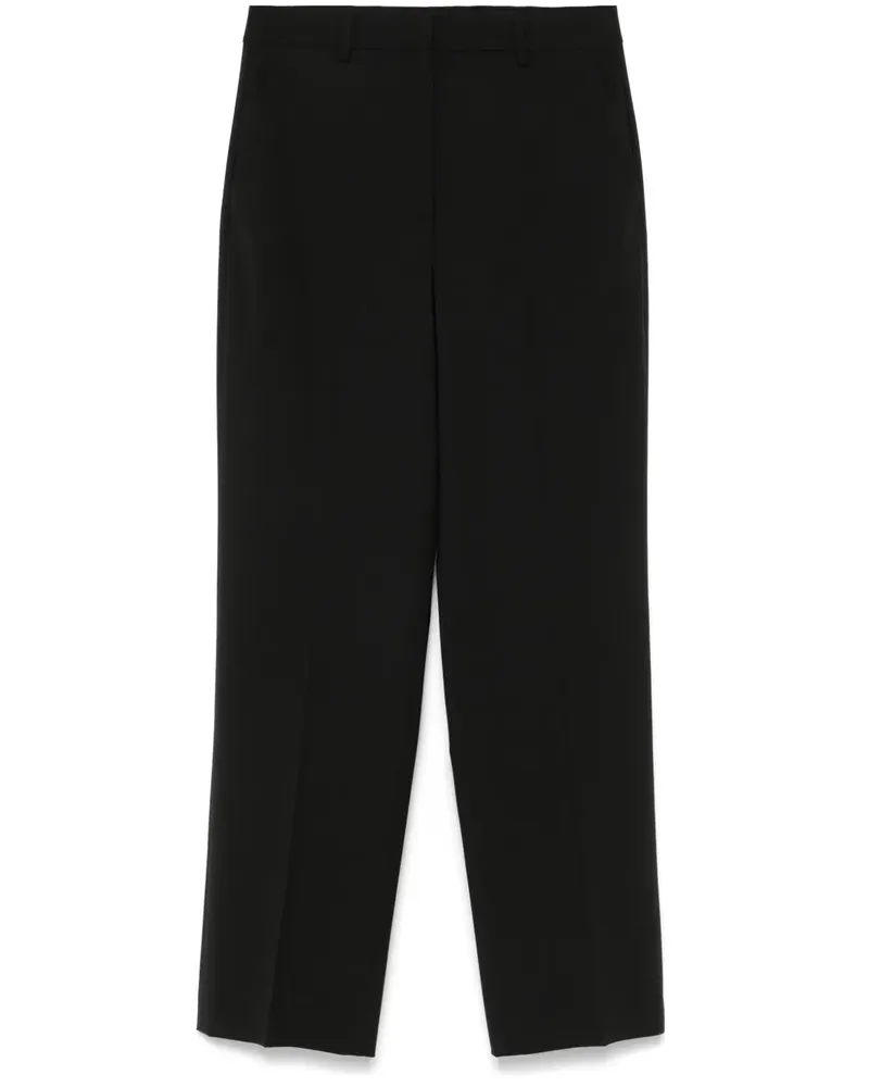Theory High-Waist-Hose mit geradem Bein - Schwarz Schwarz