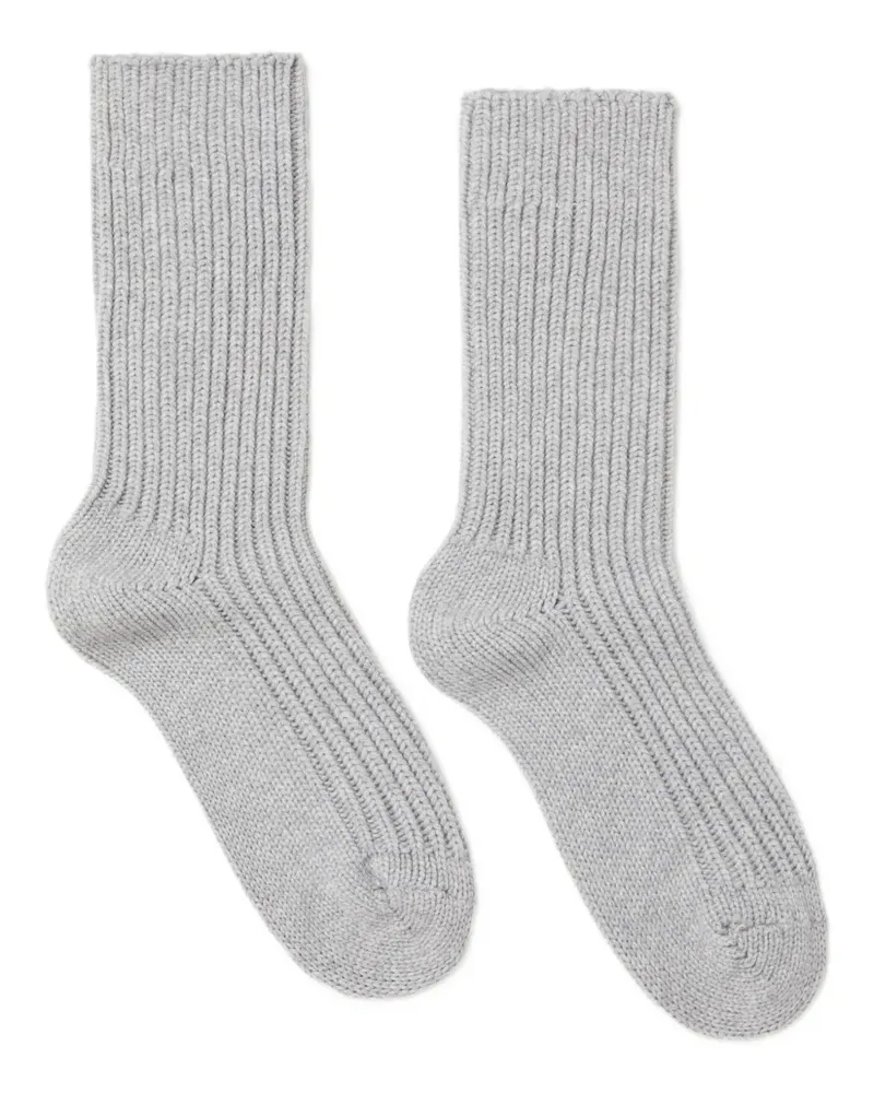 Alanui Gerippte Kaschmirsocken - Grau Grau