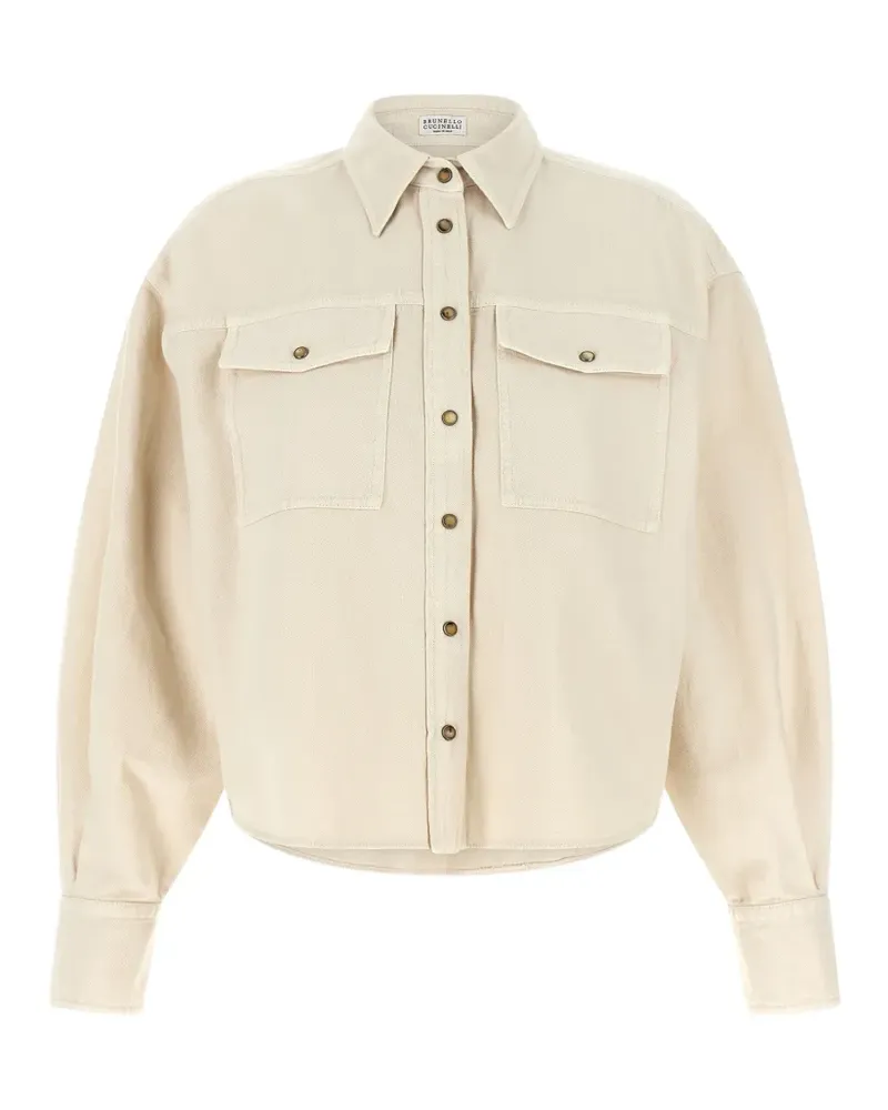 Brunello Cucinelli flap-pocket button-fastening shirt - Nude Nude