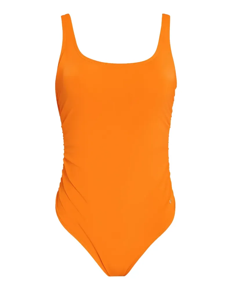 Amir Slama Geraffter Badeanzug mit U-Ausschnitt - Orange Orange