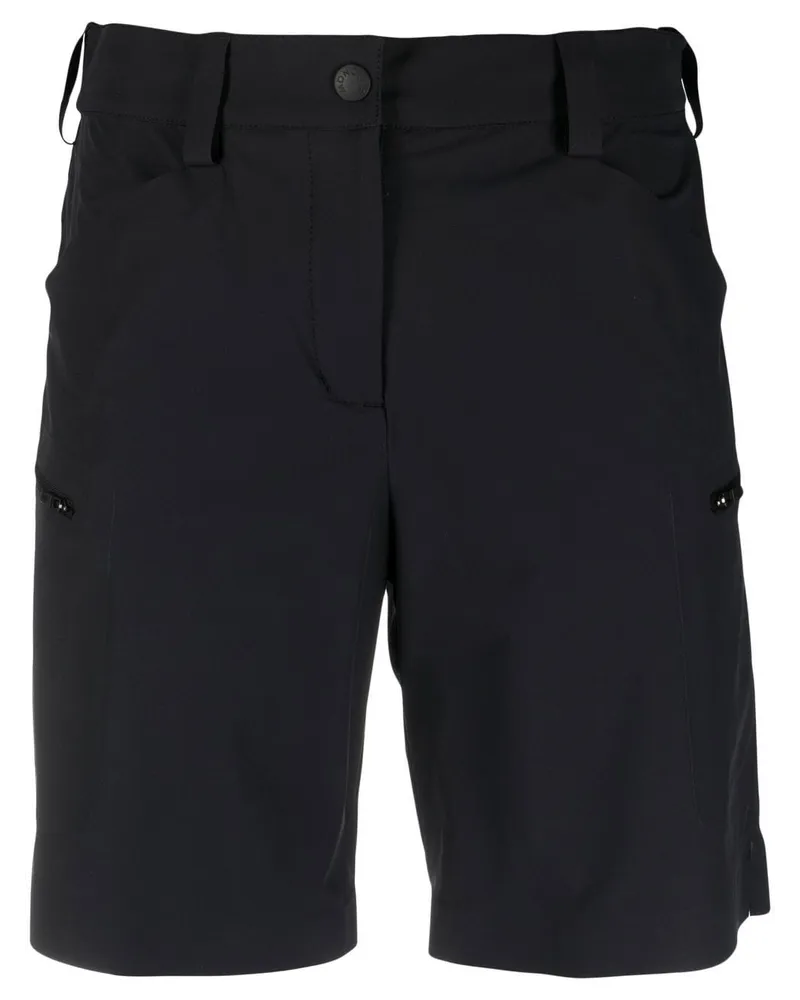 Moncler Weite Shorts mit Logo-Print - Schwarz Schwarz