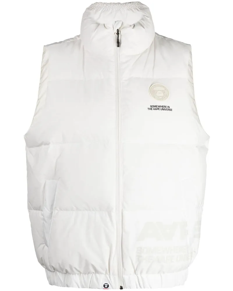 BAPE Weste mit Logo - Weiß Weiß
