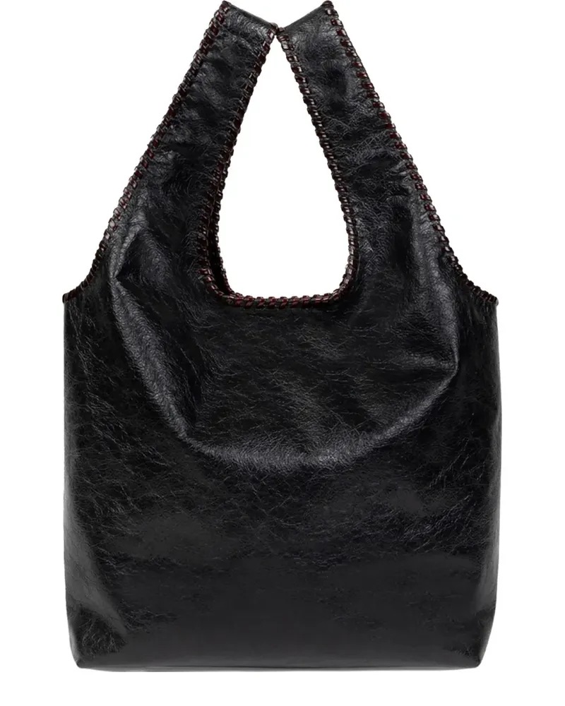 Dries van Noten Tote Bag aus Leder - Schwarz Schwarz